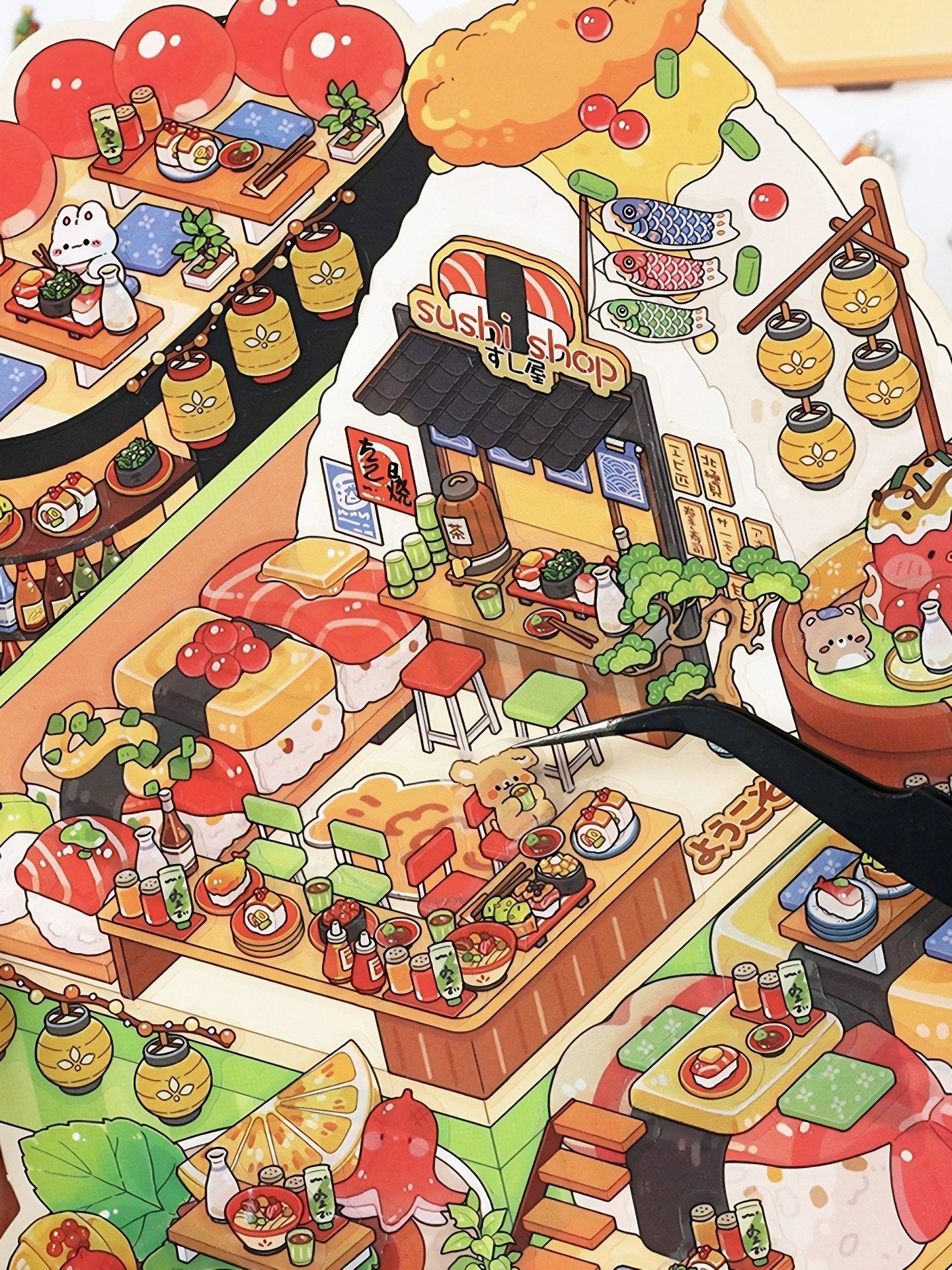 Open Today DIY 3D Scene Stickers - 4 Cute Miniature Scenes #165