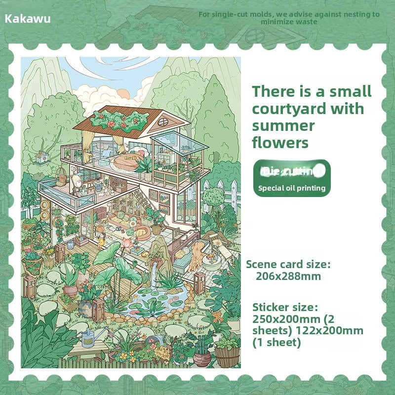 My Cottage DIY 3D Scene Stickers - 4 Cute Miniature Scenes #095