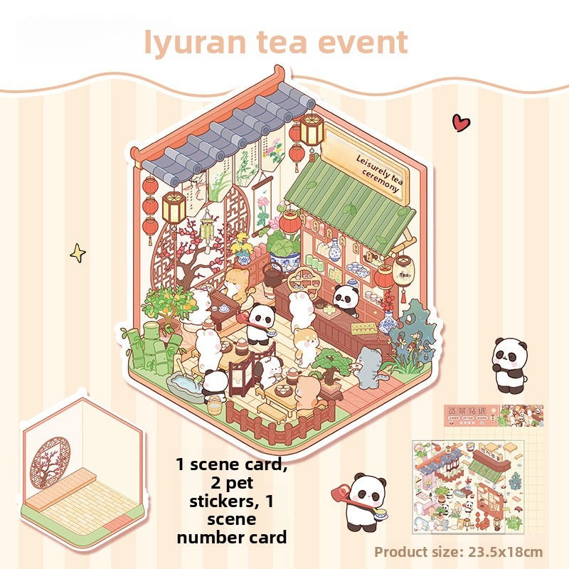 My Cottage DIY 3D Scene Stickers - 4 Cute Miniature Scenes #140