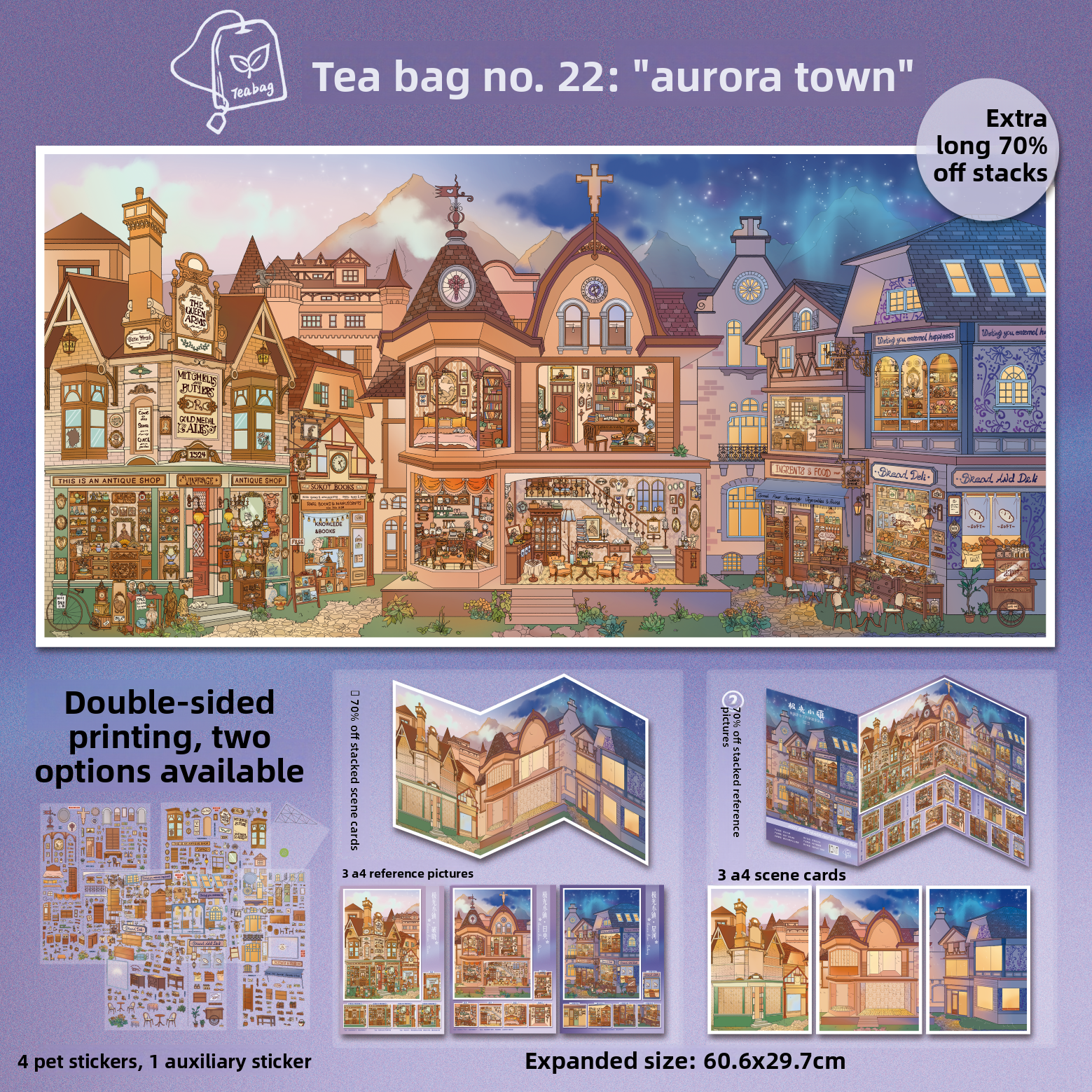 Whimsical Cabin DIY 3D Scene Stickers - 3 Cute Miniature Scenes #150