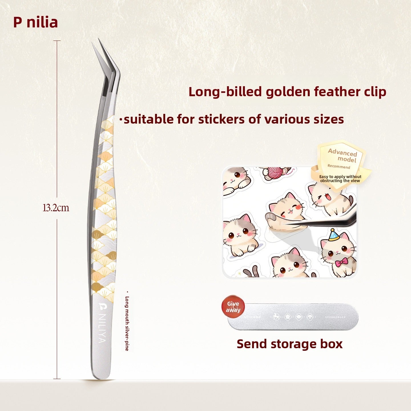 Elegant 3D Sticker Tweezers for Craft Lovers- 4 types #223