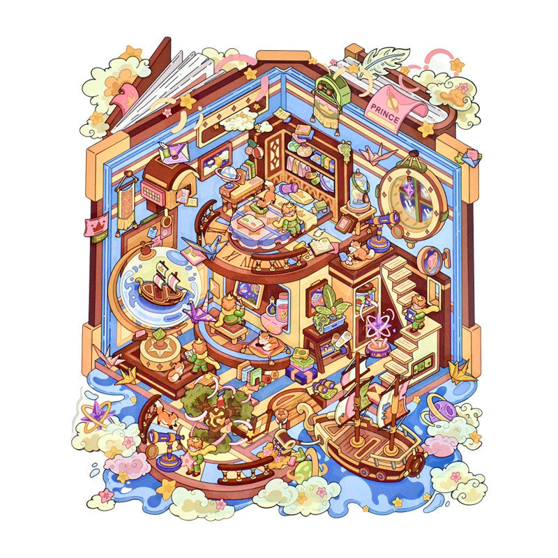 The Little Prince Series DIY 3D Scene Stickers - 2 Cute Miniature Scenes #183