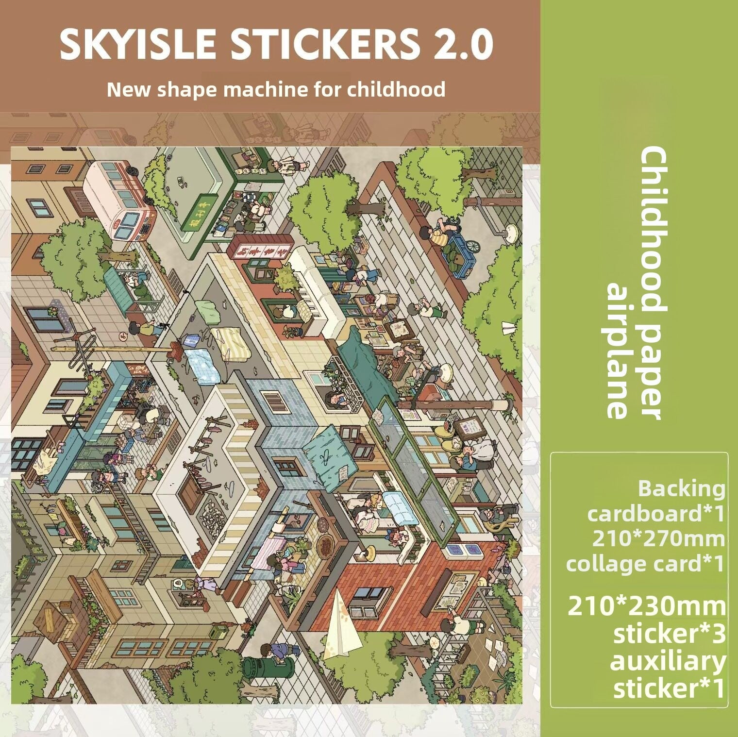 Cute Town DIY 3D Scene Stickers -3 Cute Miniature Scenes #225