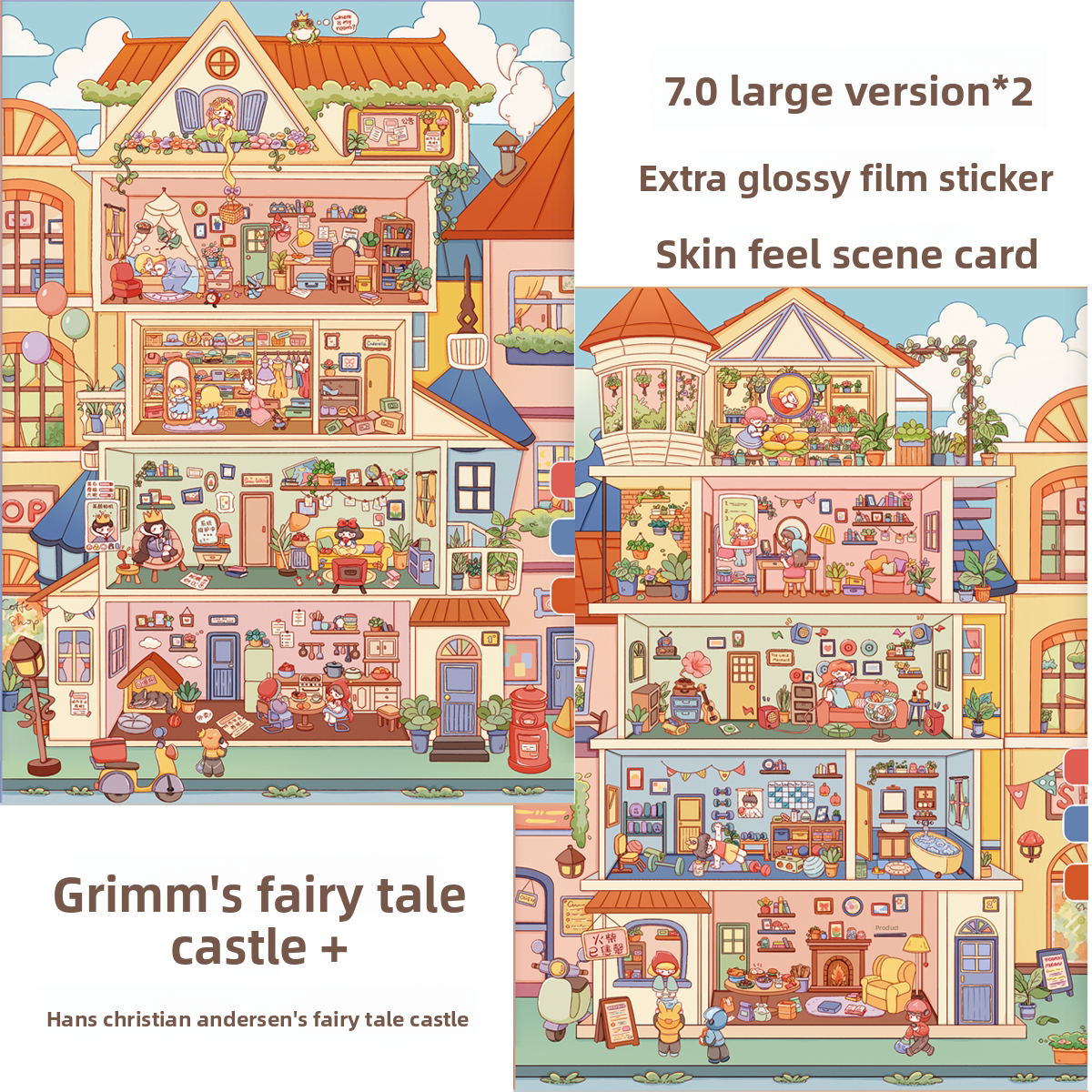 My Cottage DIY 3D Scene Stickers - 4 Cute Miniature Scenes #227