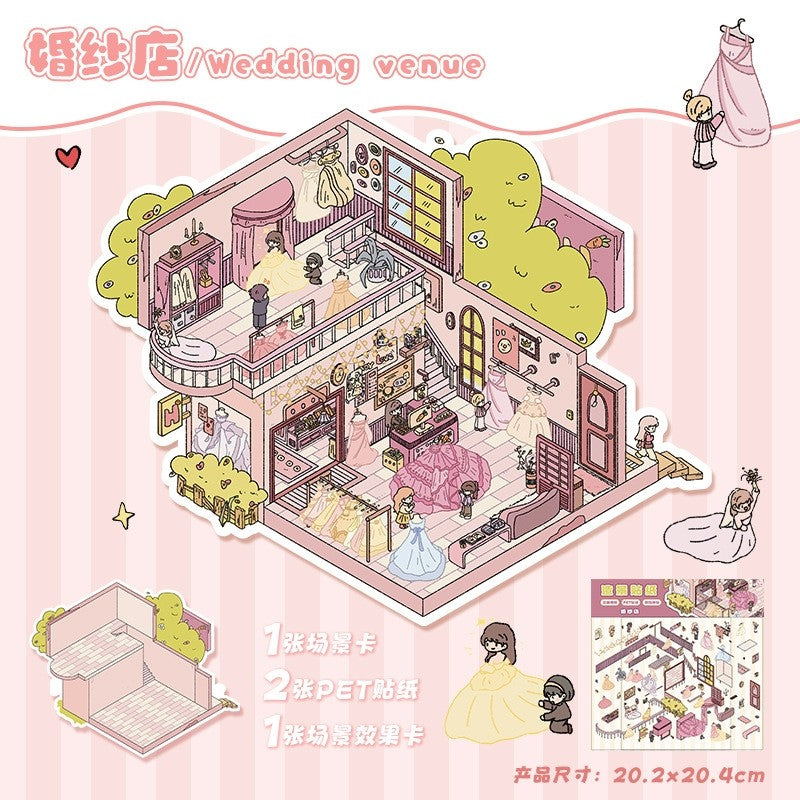 My Cottage DIY 3D Scene Stickers - 2 Cute Miniature Scenes #147