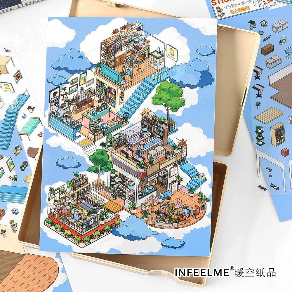 Open Today DIY 3D Scene Stickers - 2 Cute Miniature Scenes #081