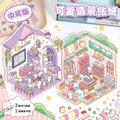 Cute Series DIY 3D Scene Stickers - 2 Cute Miniature Scenes #146