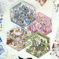 Vibrant Cottage DIY 3D Scene Stickers - 4 Cute Miniature Scenes #185