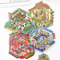 Forest Cottage DIY 3D Scene Stickers - 4 Cute Miniature Scenes #108