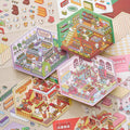 Cute Town DIY 3D Scene Stickers - 4 Cute Miniature Scenes #162