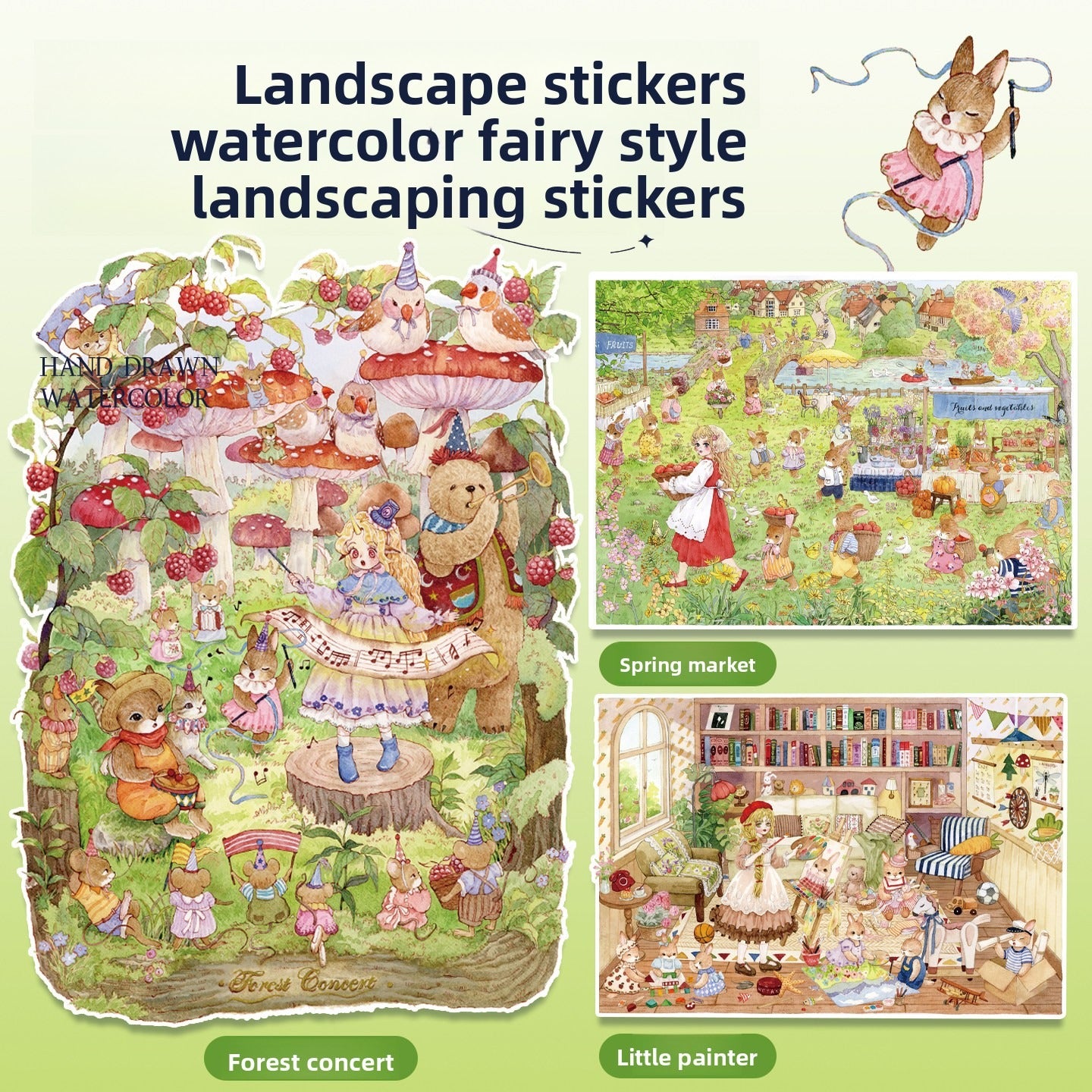 Fairy-Tale DIY 3D Scene Stickers - 3 Cute Miniature Scenes #052