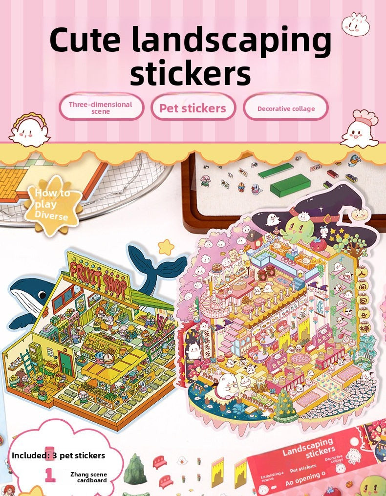 My Cottage DIY 3D Scene Stickers - 2 Cute Miniature Scenes #104