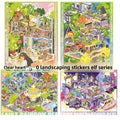 Fantasy  Cottage DIY 3D Scene Stickers - 4 Cute Miniature Scenes #213