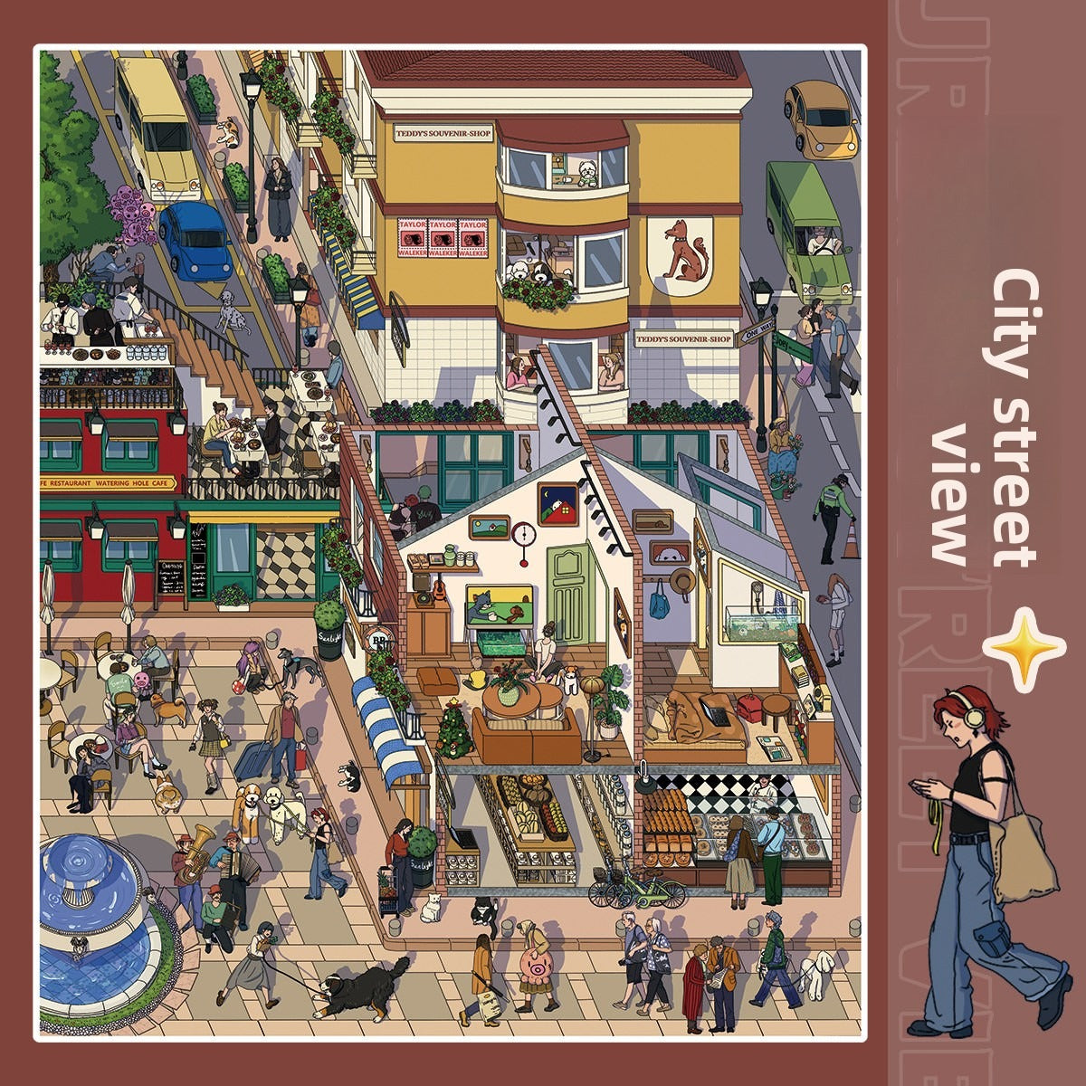 Nostalgia Collection DIY 3D Scene Stickers - 3 Cute Miniature Scenes #033