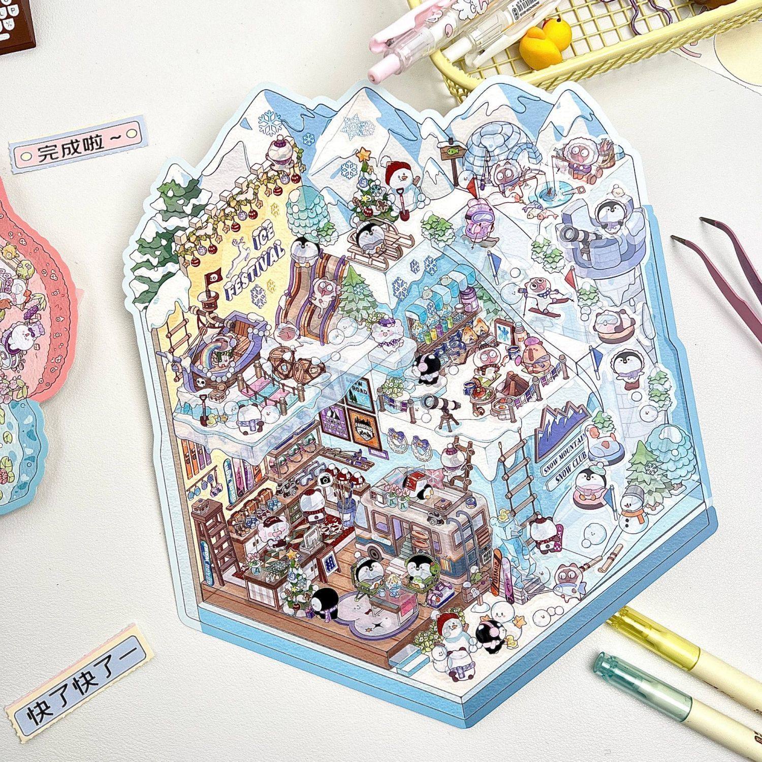 Magic Garden DIY 3D Scene Stickers - 3 Cute Miniature Scenes #161