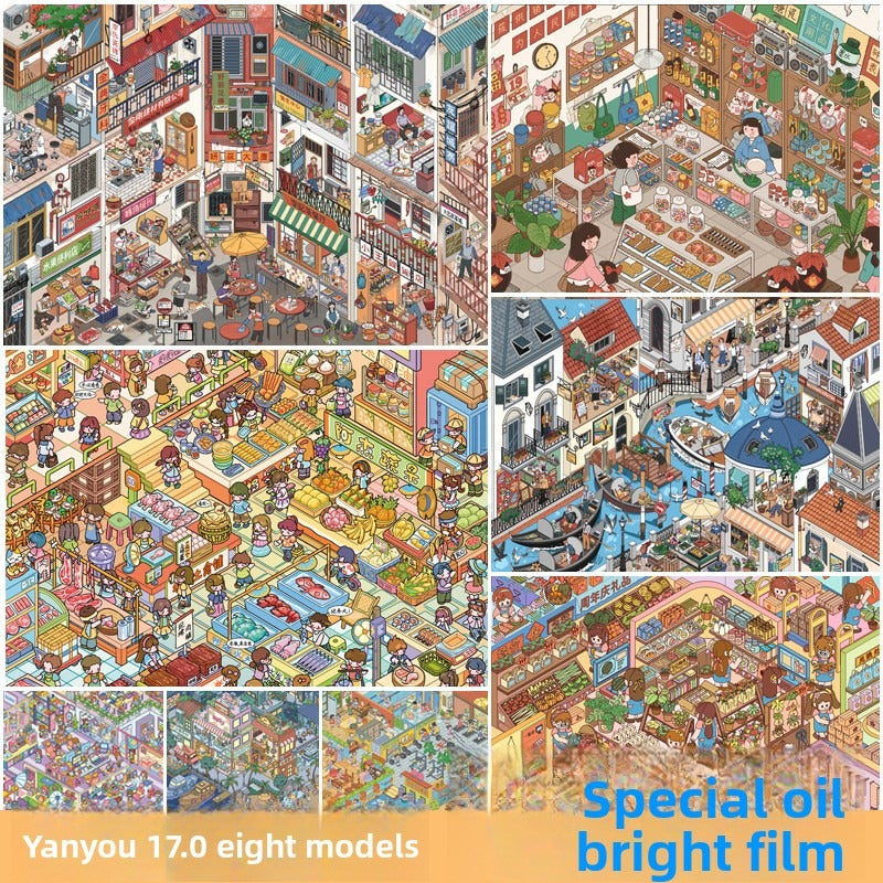 ForestWhispers DIY 3D Scene Stickers - 6 Cute Miniature Scenes #122