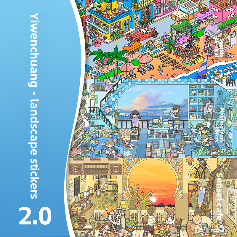 Daily Routine DIY 3D Scene Stickers - 3 Cute Miniature Scenes #151