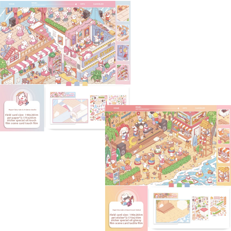 My Cottage DIY 3D Scene Stickers - 2 Cute Miniature Scenes #154