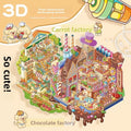Pixel Cute Factory DIY 3D Scene Stickers - 2 Cute Miniature Scenes #179
