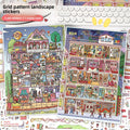 Festival Town  DIY 3D Scene Stickers - 2 Cute Miniature Scenes #168