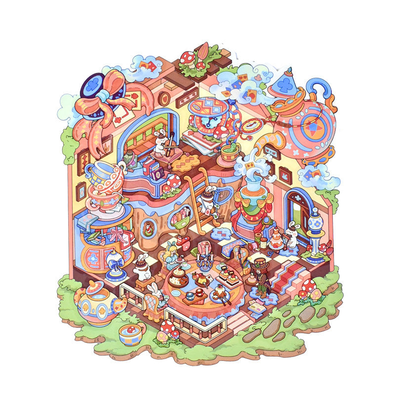 Fairy Tale Series DIY 3D Scene Stickers - 2 Cute Miniature Scenes #182