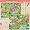Summer Park DIY 3D Scene Stickers - 2 Cute Miniature Scenes #180