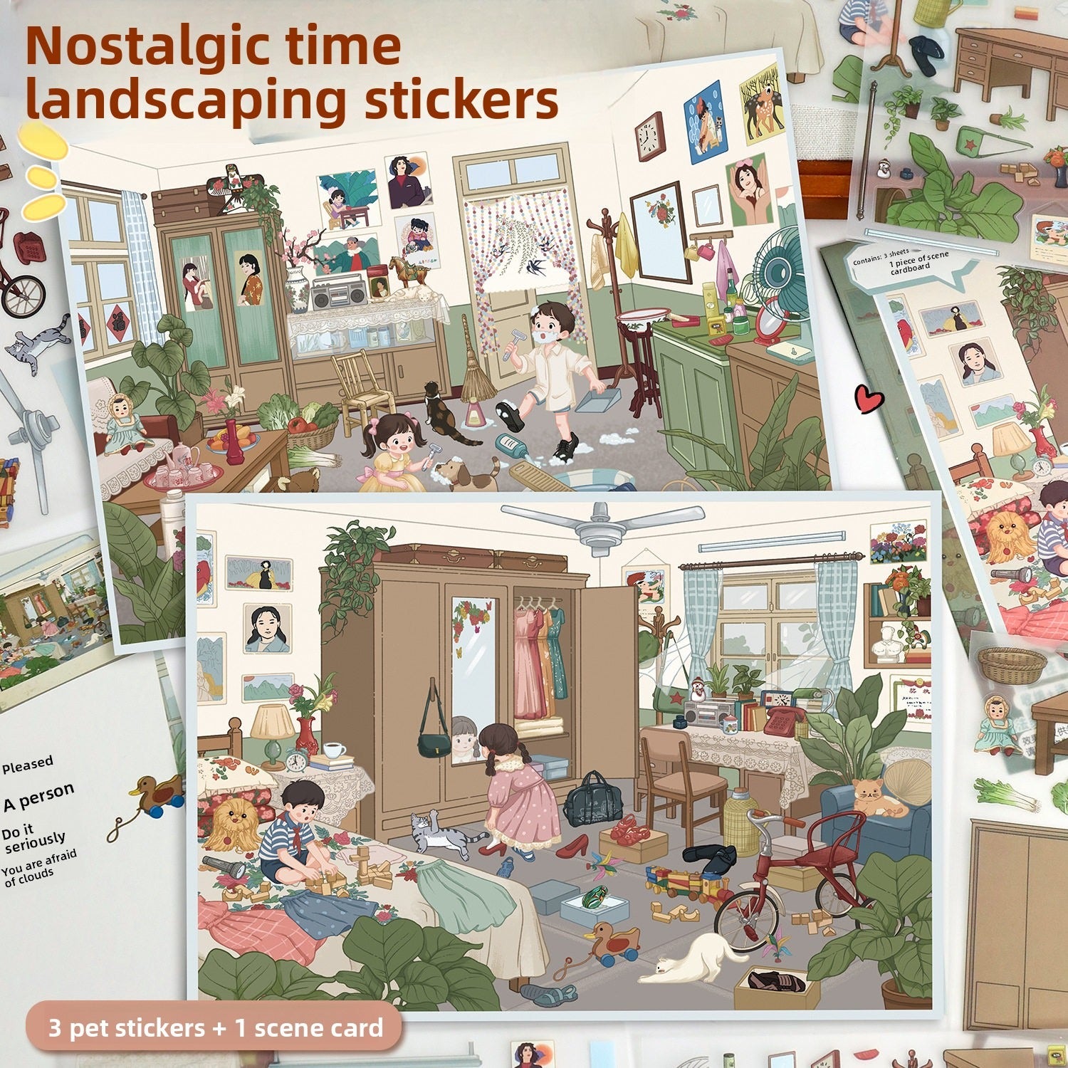 My Cottage DIY 3D Scene Stickers - 2 Cute Miniature Scenes #101