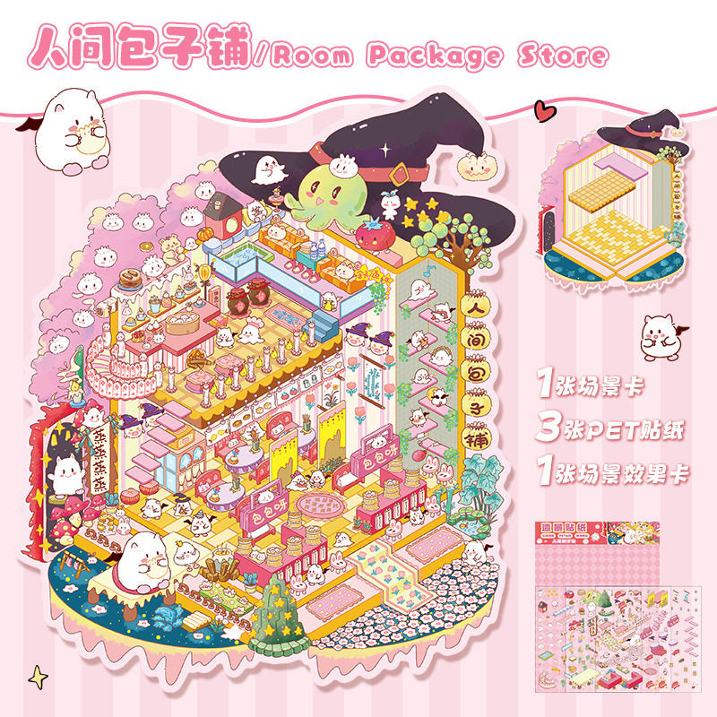 My Cottage DIY 3D Scene Stickers - 2 Cute Miniature Scenes #104