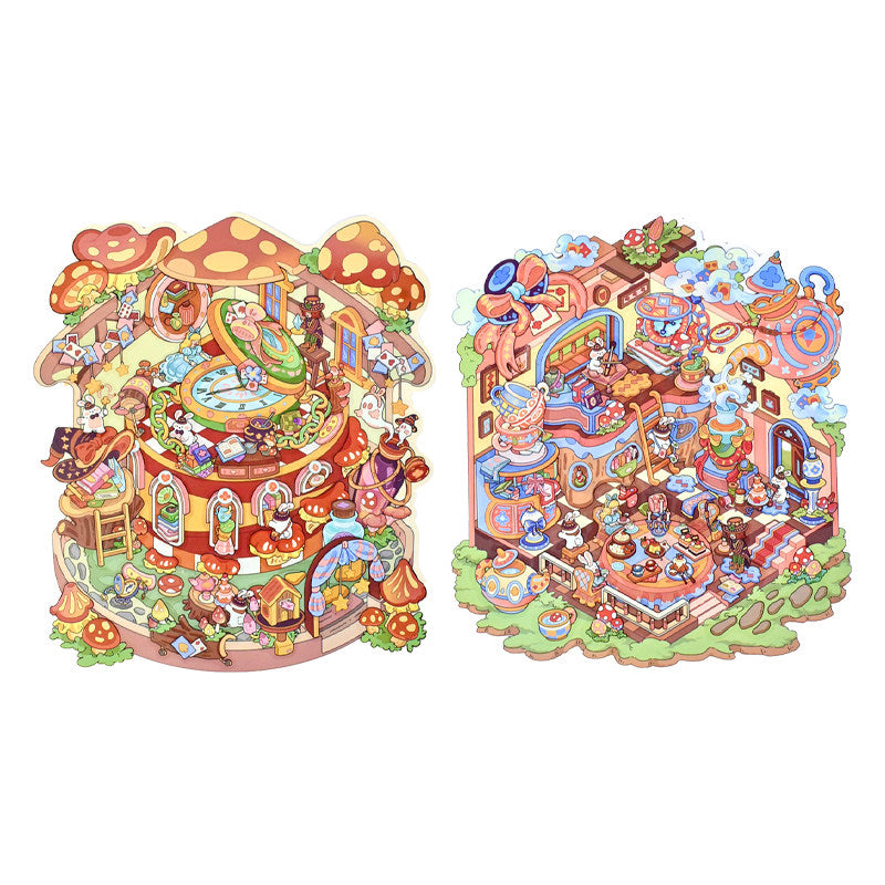 Fairy Tale Series DIY 3D Scene Stickers - 2 Cute Miniature Scenes #182