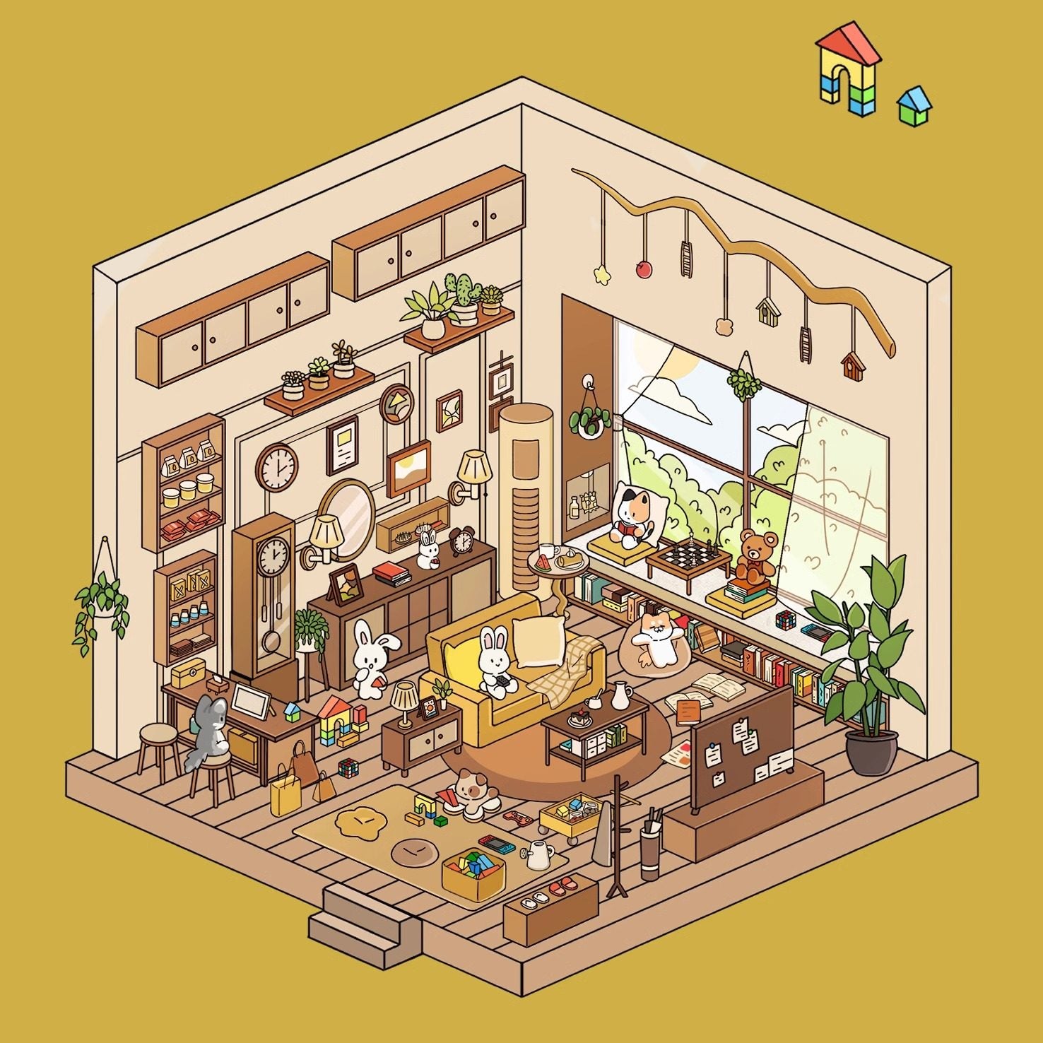 Square Box Workshop Landscape Stickers - Home Series