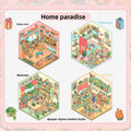 Homebody Paradise DIY 3D Scene Stickers - 4 Cute Miniature Scenes #158